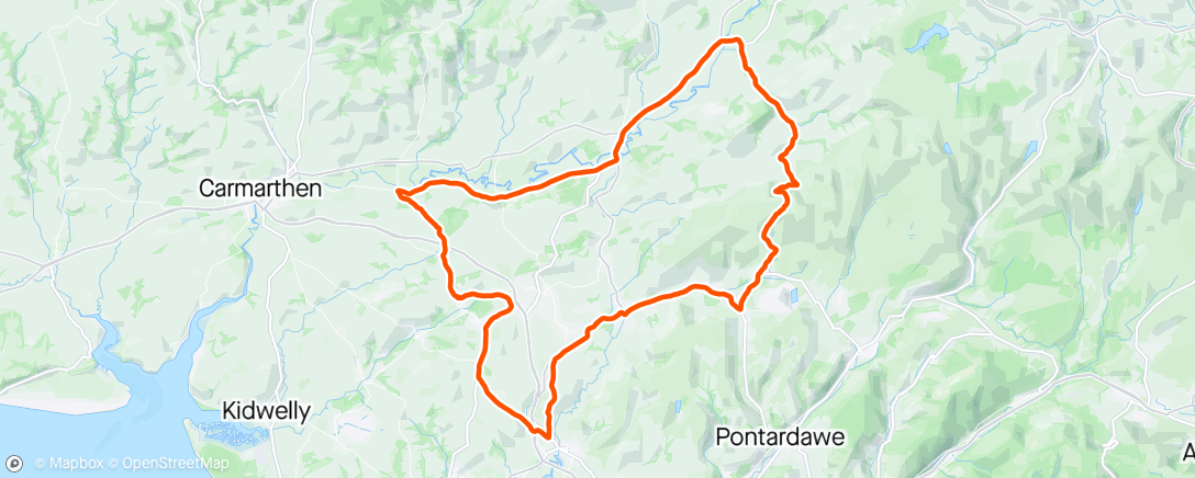 Map of the activity, Morning Ride- windy one
