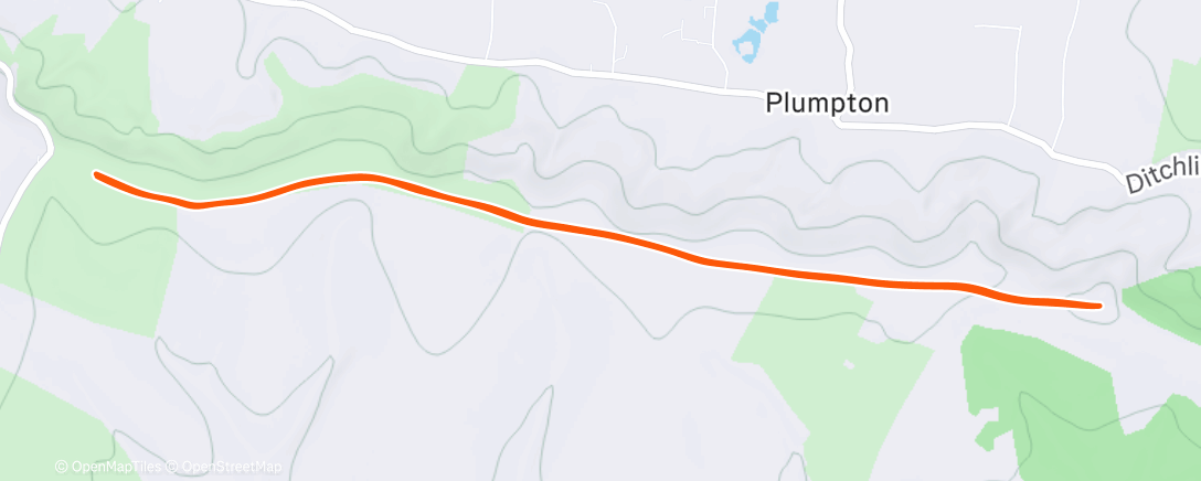 Map of the activity, Afternoon Run