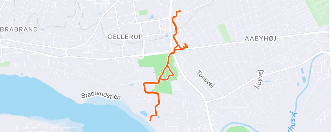 Map of the activity, Afternoon Run