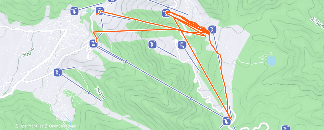 Map of the activity, 朝のアルペンスキー