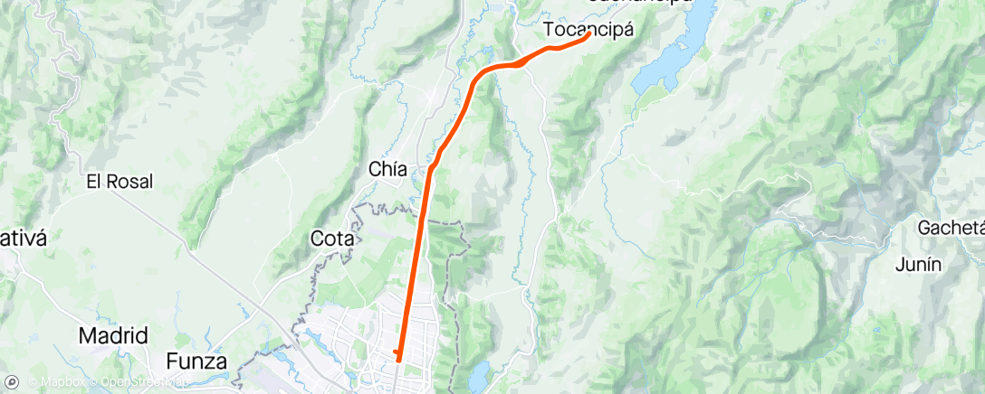 Map of the activity, Vuelta ciclista por la mañana