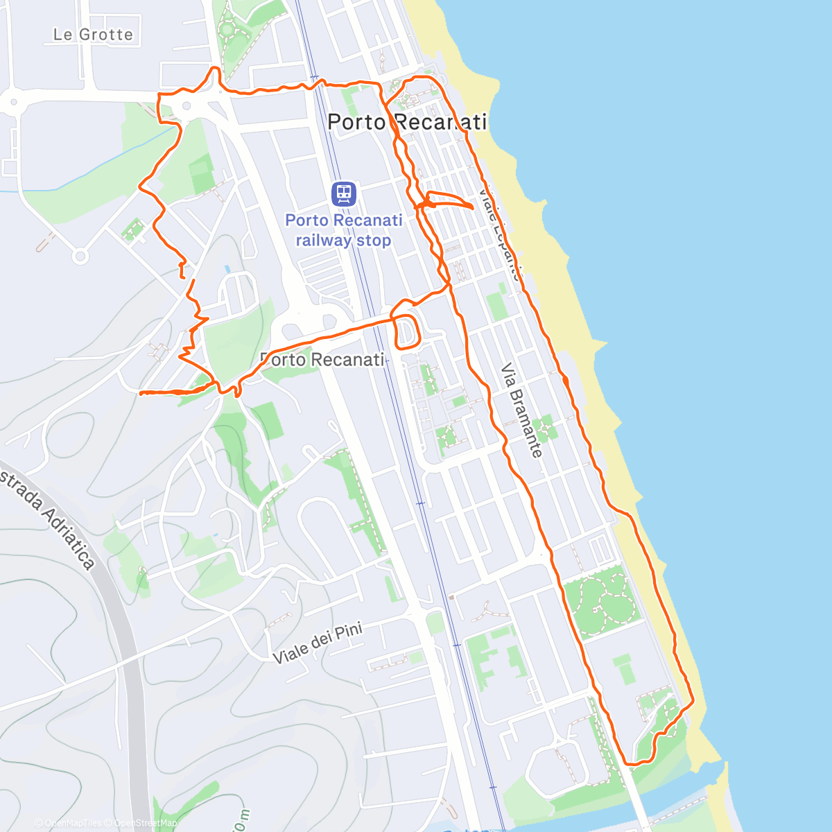 Map of the activity, Camminata mattutina