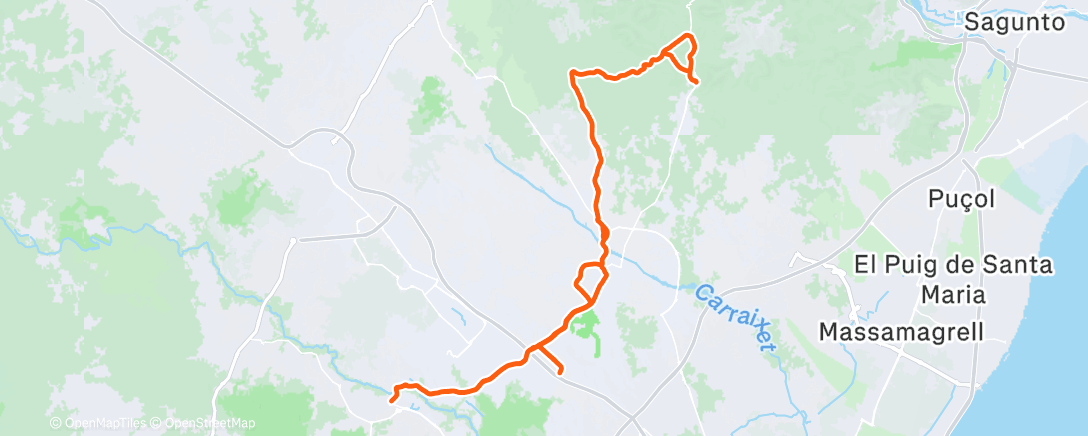 Карта физической активности (Bicicleta por la mañana)