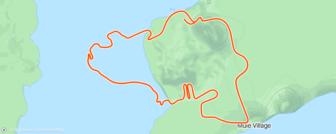 「Zwift - Race: Cocorico Master Race League - Bikes France (C) on Volcano Flat in Watopia」活動的地圖