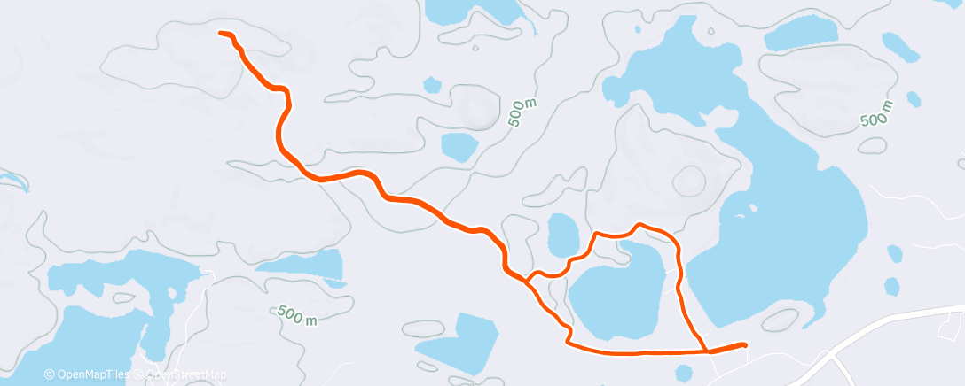 Map of the activity, Afternoon Nordic Ski