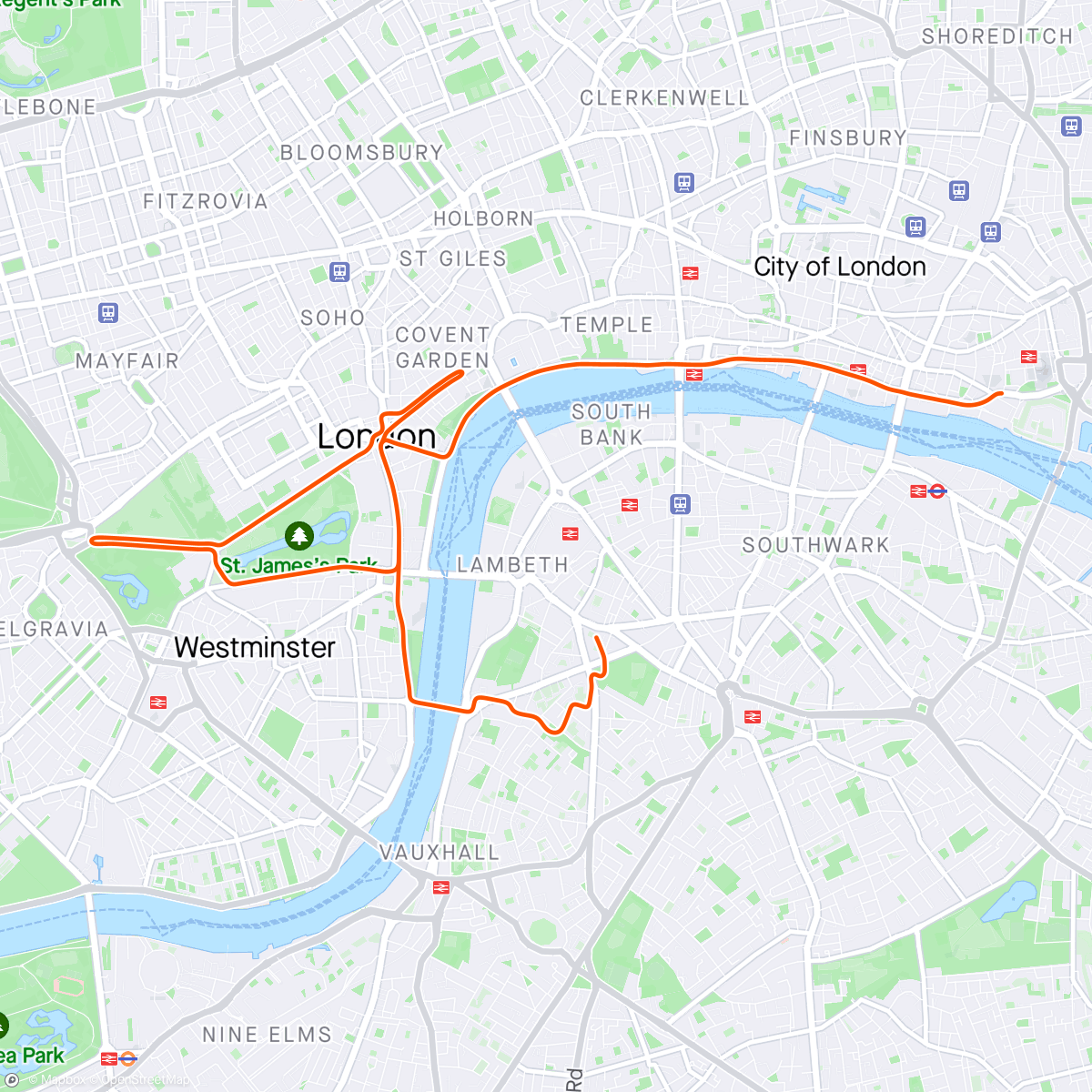 Mapa de la actividad (Zwift - 30-30-30 in London)