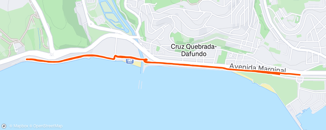 Map of the activity, Afternoon Run