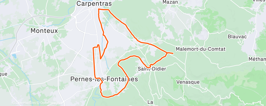 Карта физической активности (Sortie vélo dans l'après-midi)