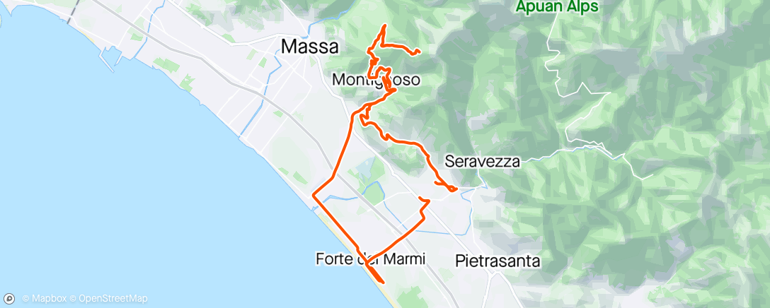 Karte der Aktivität „Pasquilio Forte dei Marmi”