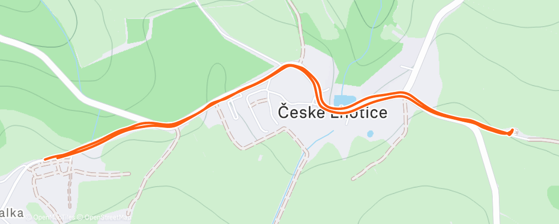 Map of the activity, Afternoon Walk