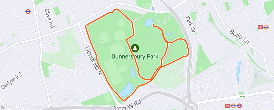 Map of the activity, Gunnersbury recovery