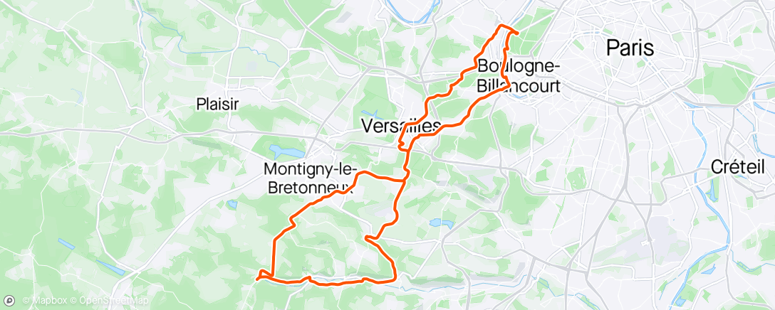 Map of the activity, Classic Dampierre ride
