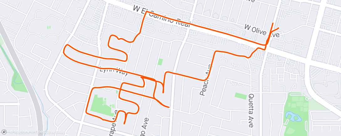 Map of the activity, Sunnyvale Walk