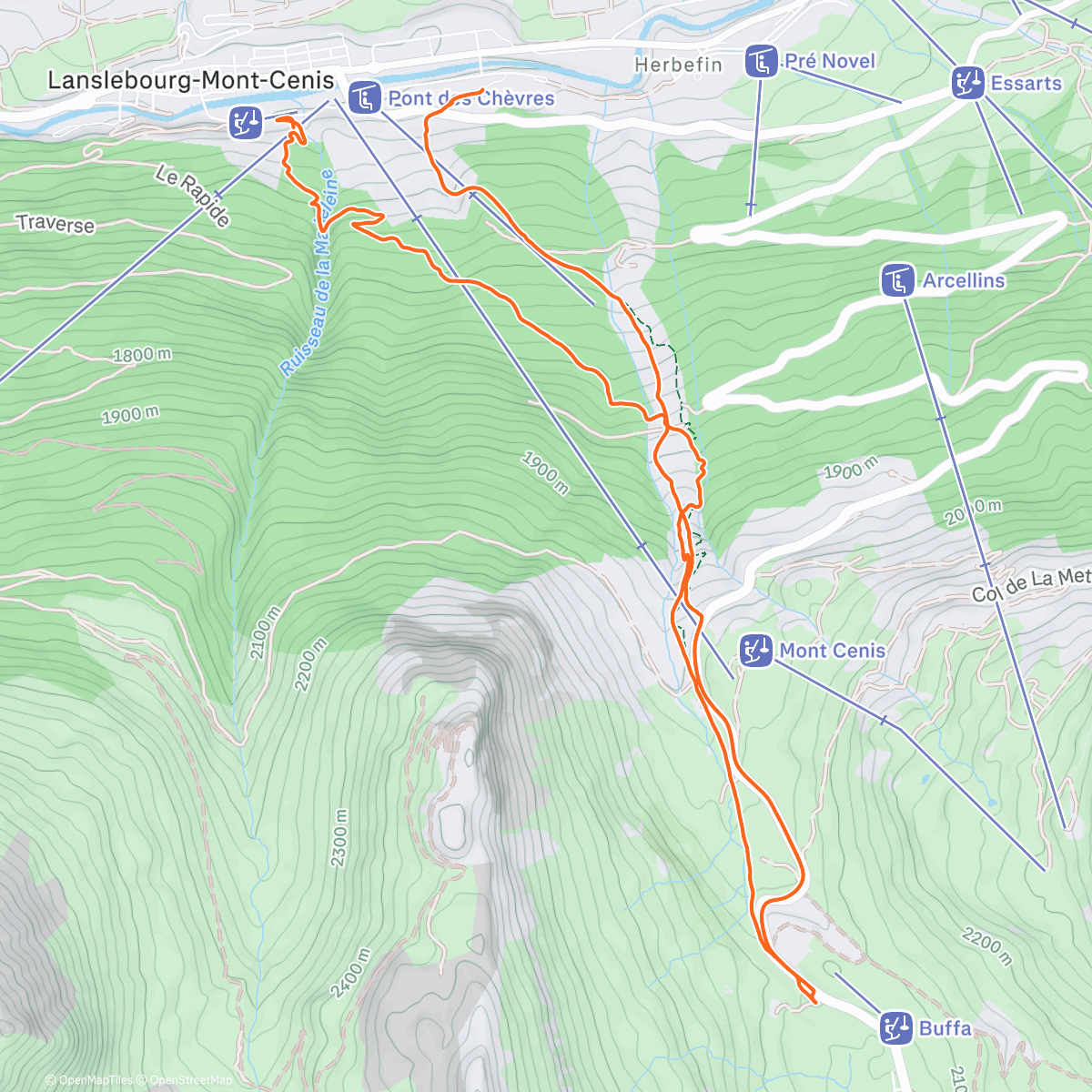 Карта физической активности (Ski de Rando | À l’assaut du Mont Cenis ✊🏼😋)