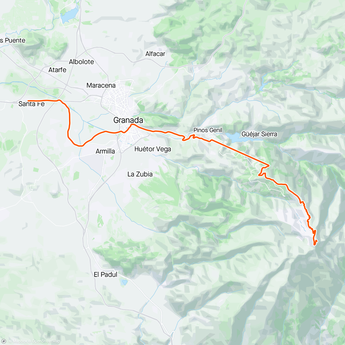 Mapa de la actividad, BKOOL - Sierra Nevada Gassssss