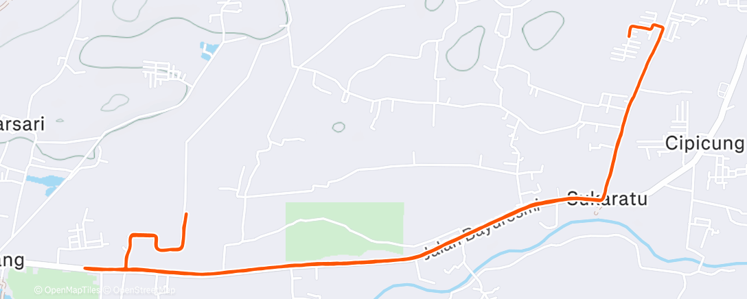 Map of the activity, Morning Run