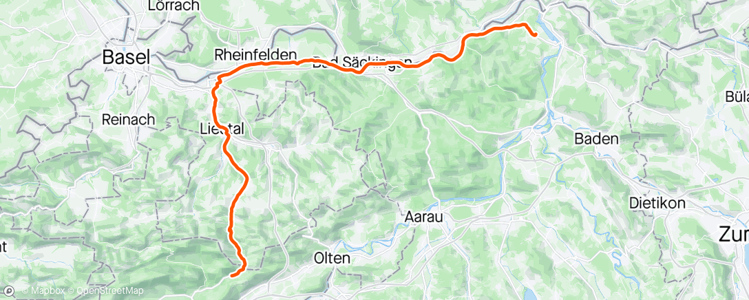 Map of the activity, Rheintour