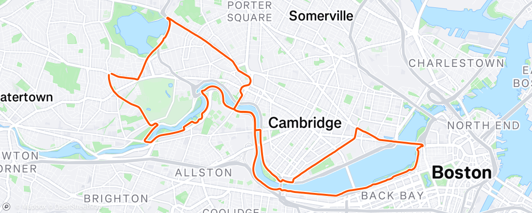 Map of the activity, Evening Ride