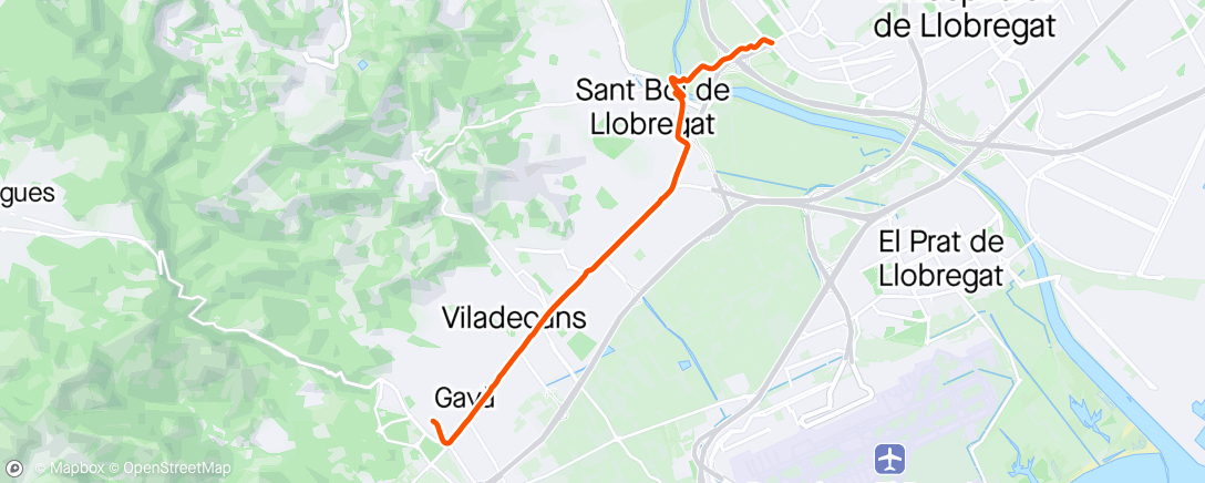 Map of the activity, Cornellà - Gavà