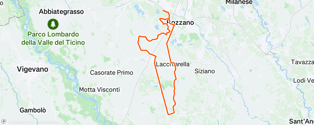 Map of the activity, Sortie vélo le matin