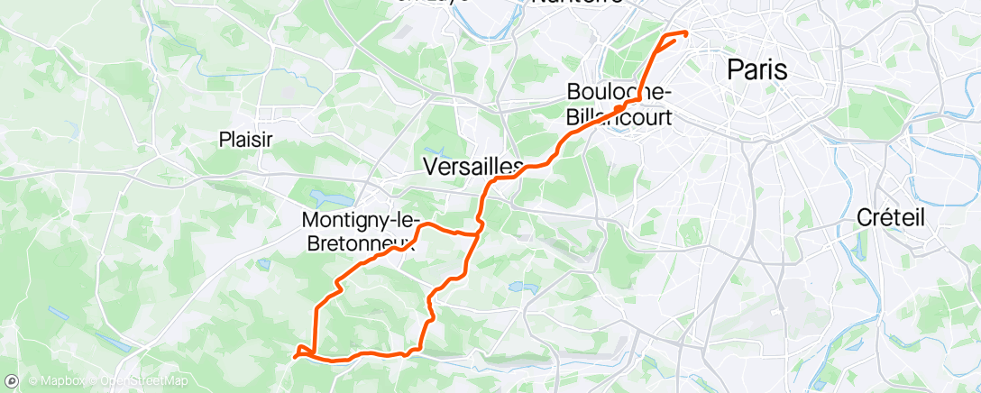 Map of the activity, A/R Chevreuse