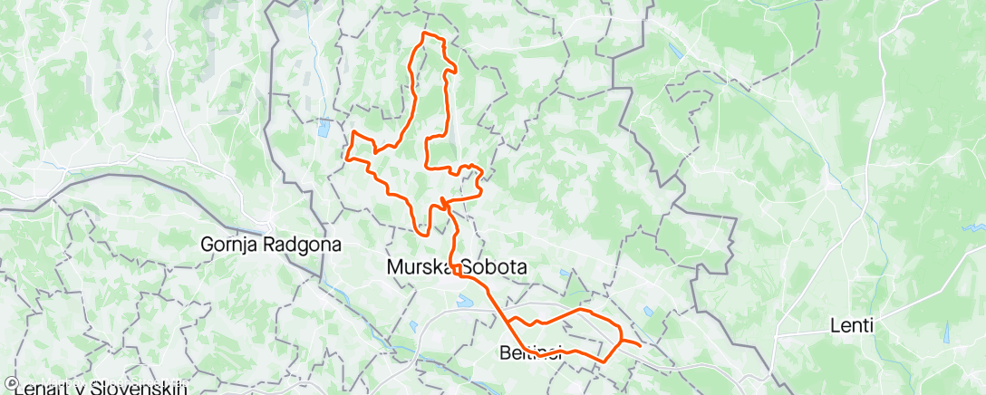 Map of the activity, Puconci🚴🚴🚴