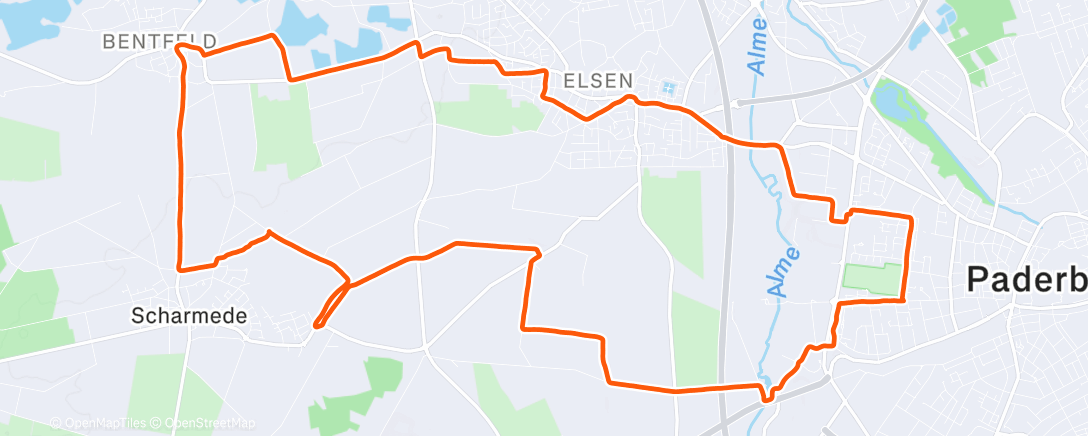 Map of the activity, Night Run