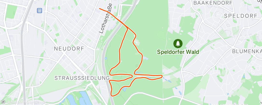 Map of the activity, Lauf am Nachmittag