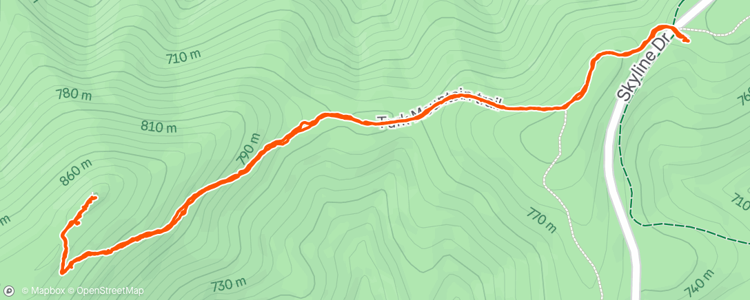 Map of the activity, Turk Mountain