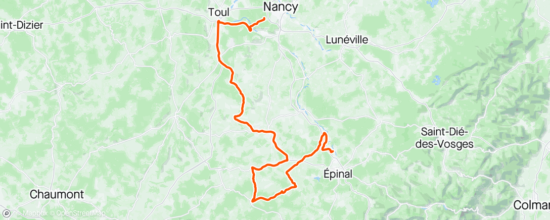 Mapa da atividade, Tour de la Mirabelle 2