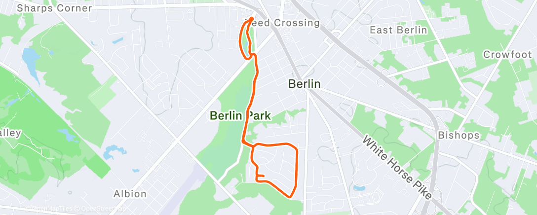 Map of the activity, Morning Run