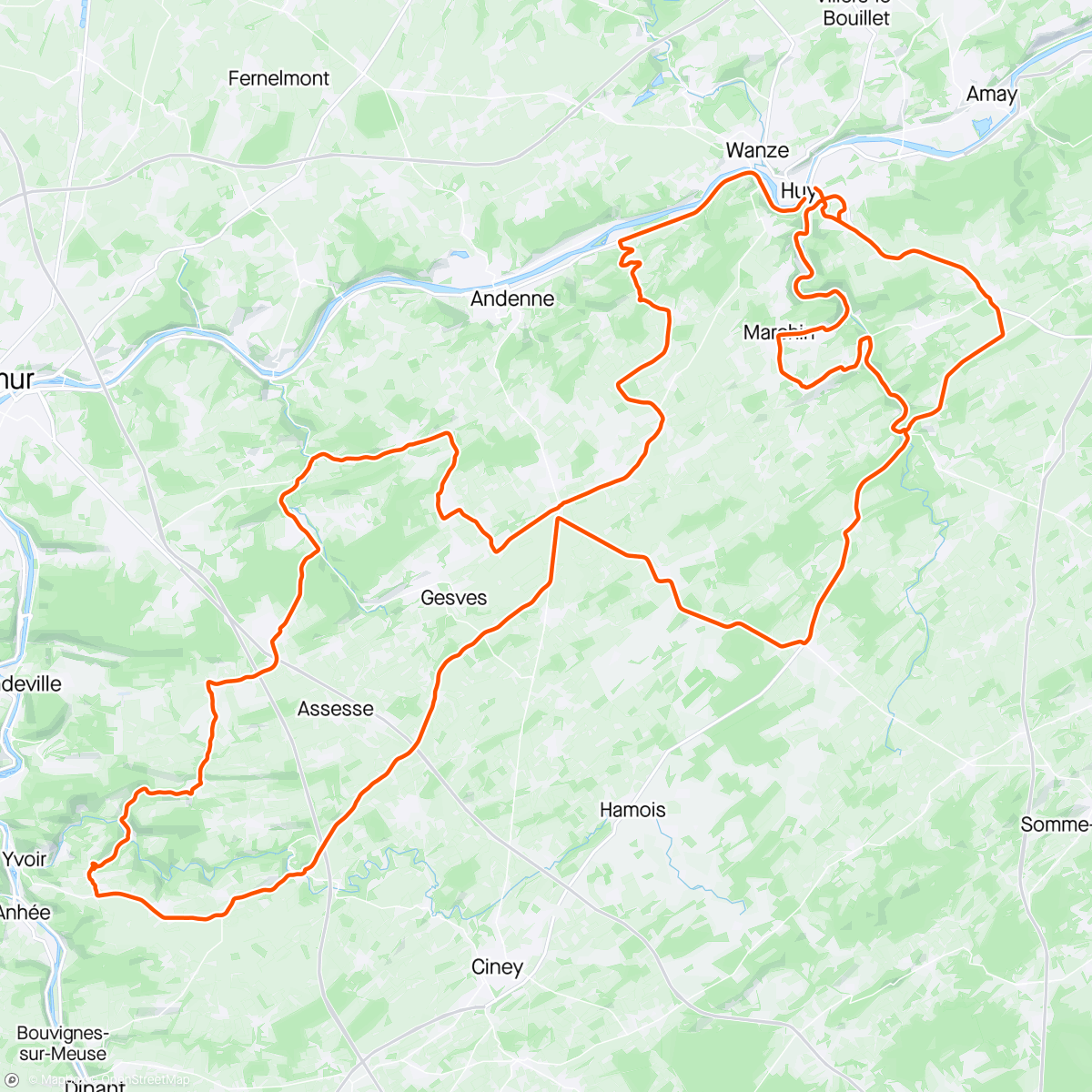 Map of the activity, Fleche Wallonne