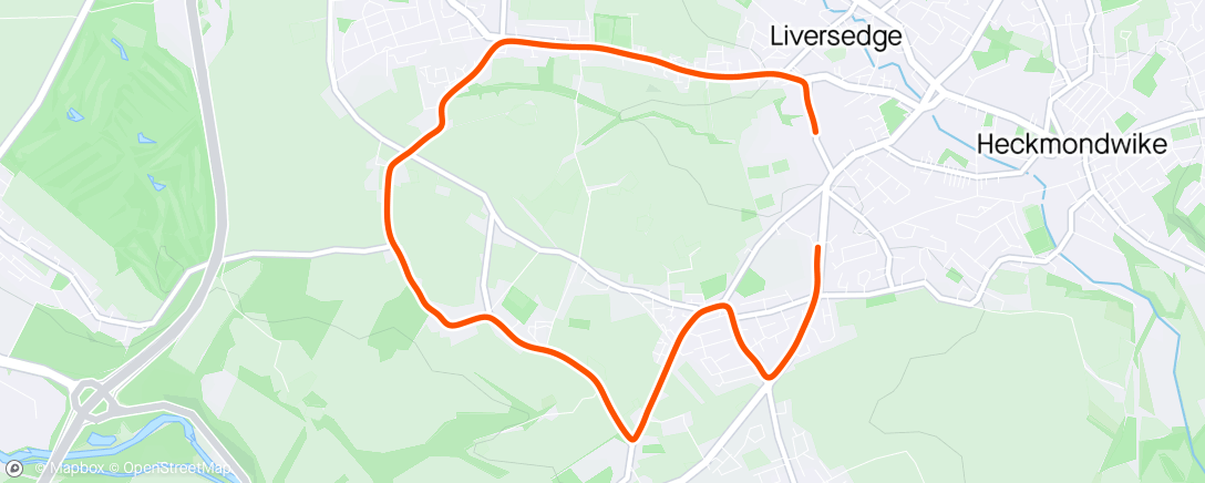 Map of the activity, Running with Mel