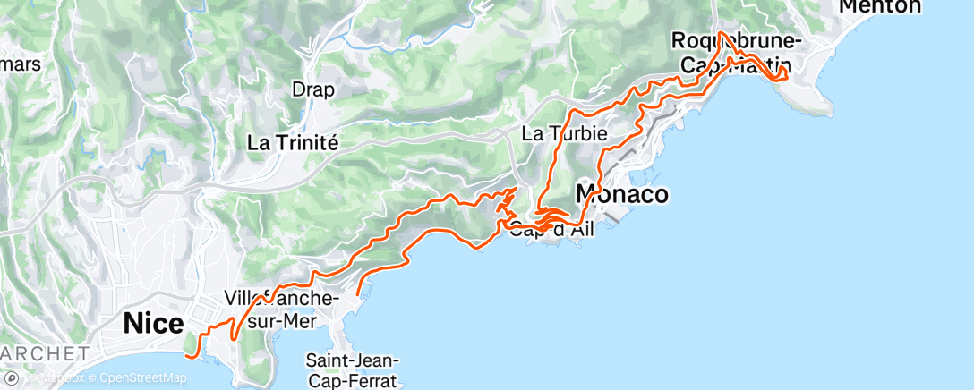 Mapa de la actividad (Lunch Ride)