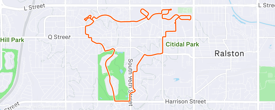 Map of the activity, Morning Trail Run