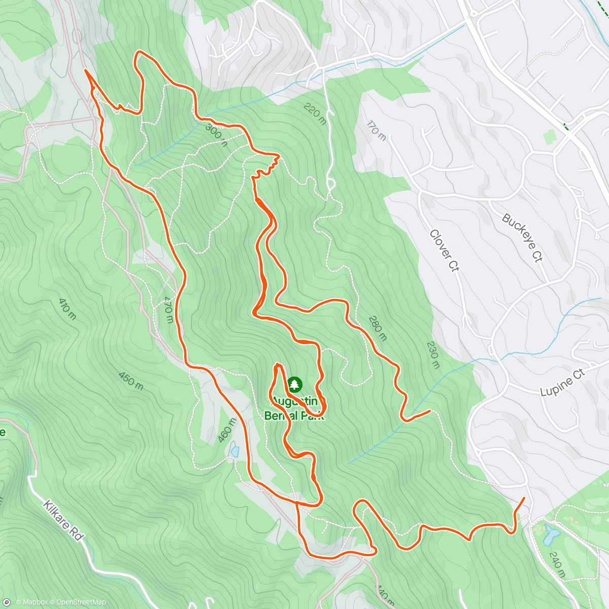 Map of the activity, Last ride in Cali. Time to head back East