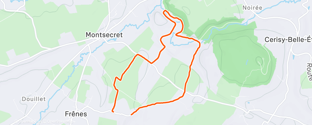 Map of the activity, Randonnée dans l'après-midi