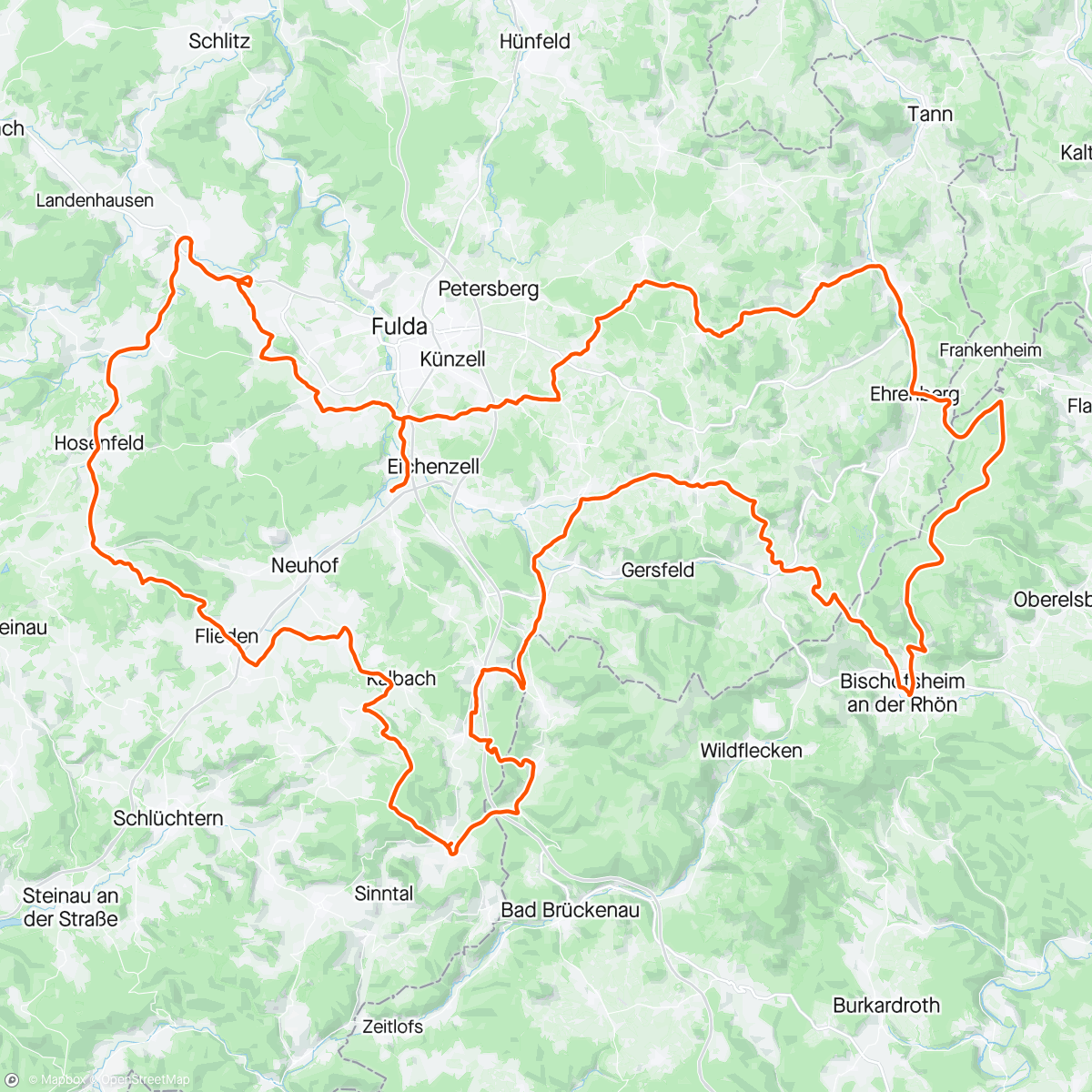 Map of the activity, Auch ich bin Pfingsten in Bimbach gefahren 🚴‍♀️🚴‍♀️