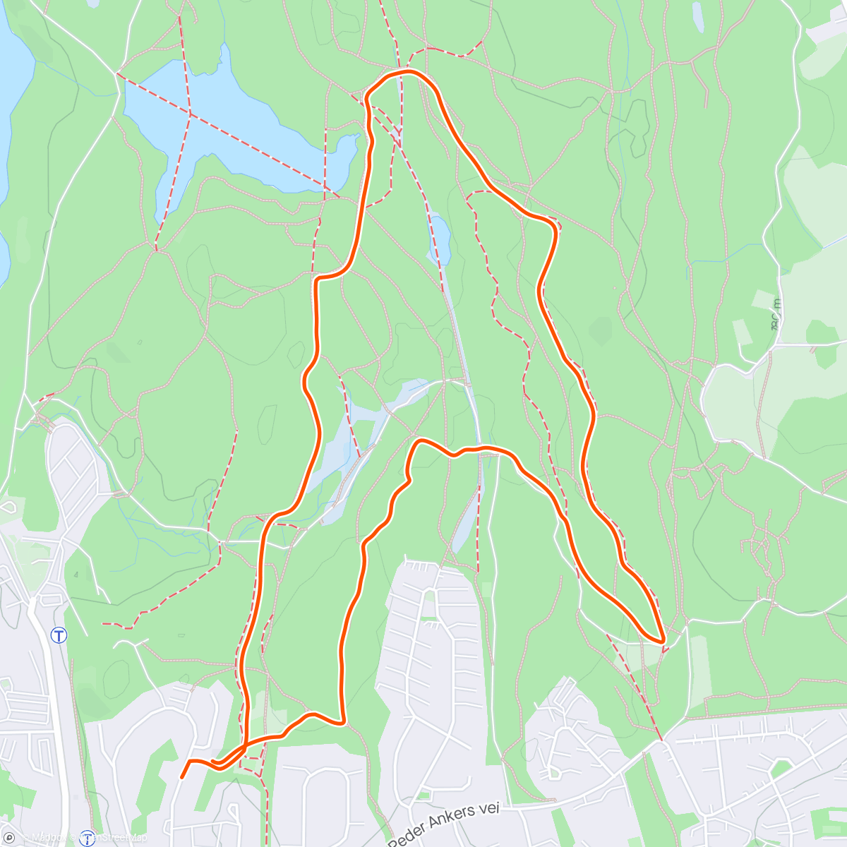 Map of the activity, Lunsjpause med Gina i bakgården 🤩