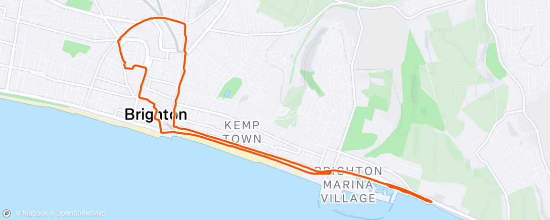 Map of the activity, Morning Run