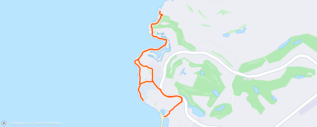 Map of the activity, Shake out run with Amy
