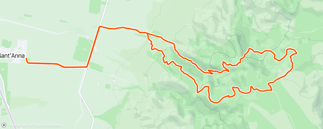 Mapa da atividade, Sessione di mountain biking pomeridiana