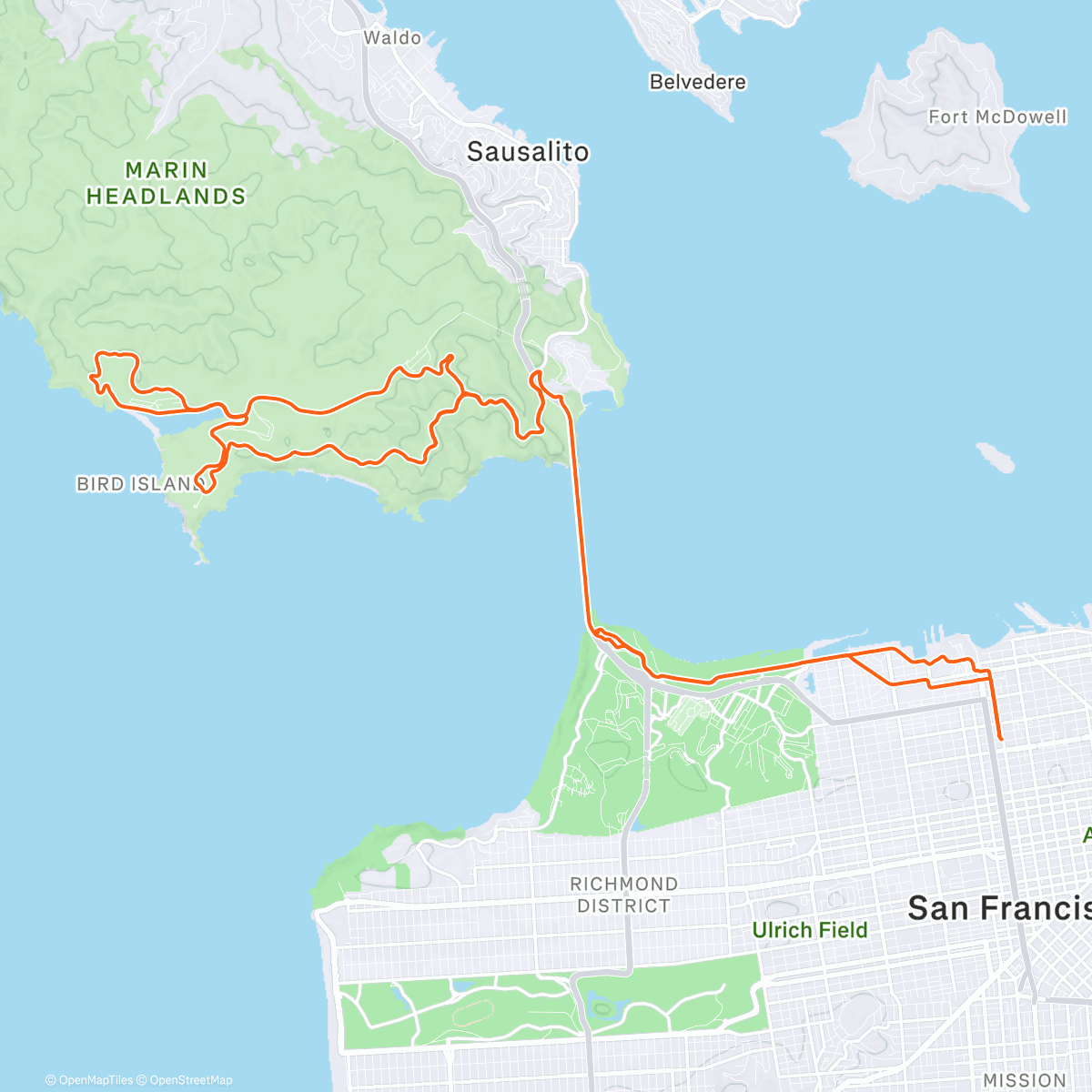 Map of the activity, Bay Area Bluebird Day