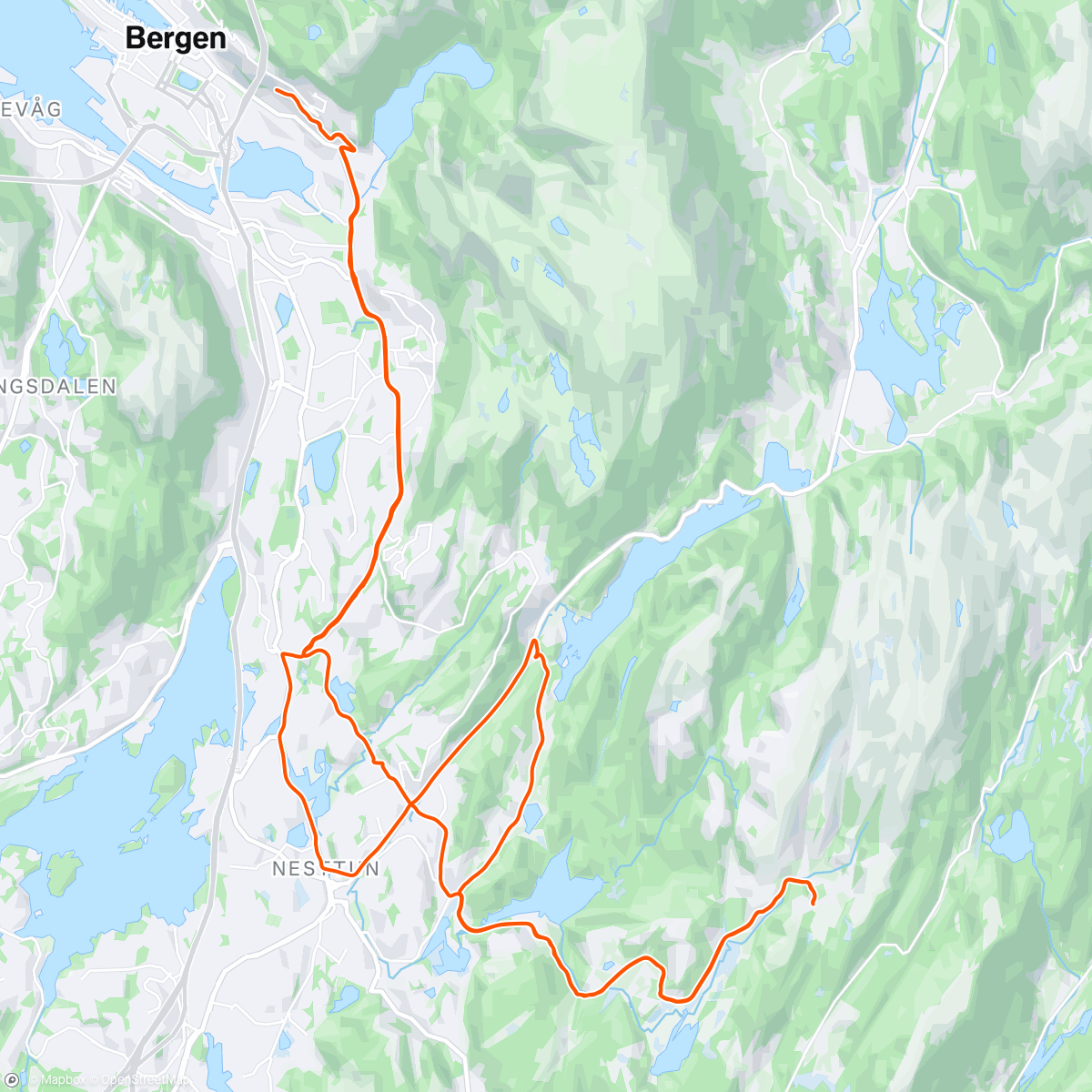 Map of the activity, Afternoon Ride