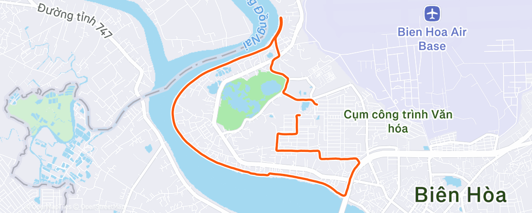 Map of the activity, Morning Run