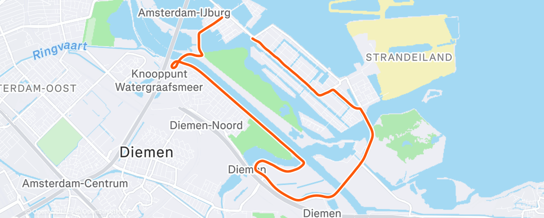 Map of the activity, Morning Run