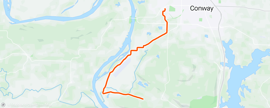 Map of the activity, Evening Ride