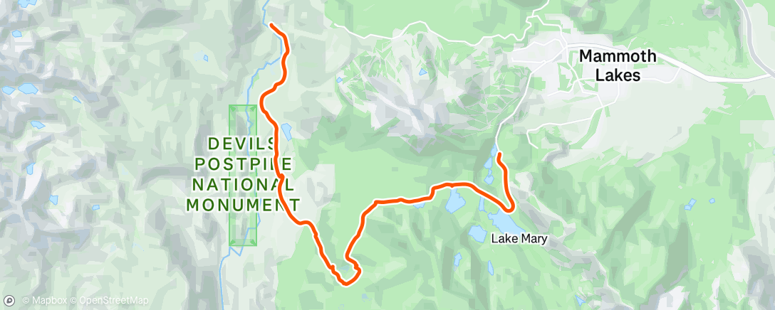 Map of the activity, Morning Hike