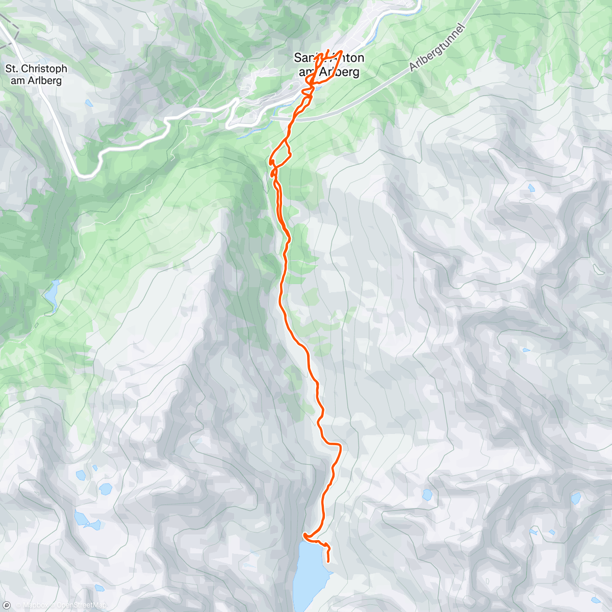 Mapa da atividade, Kartellspeicher Lake Ride (St Anton)