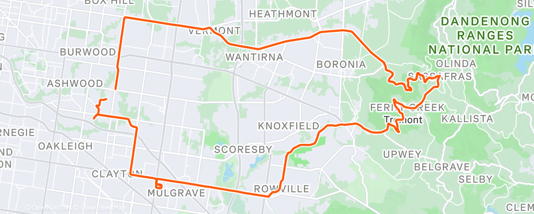 Map of the activity, Morning Ride